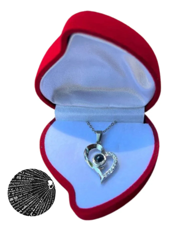 Collar Te Amo 100 Idiomas + CAJALUJO