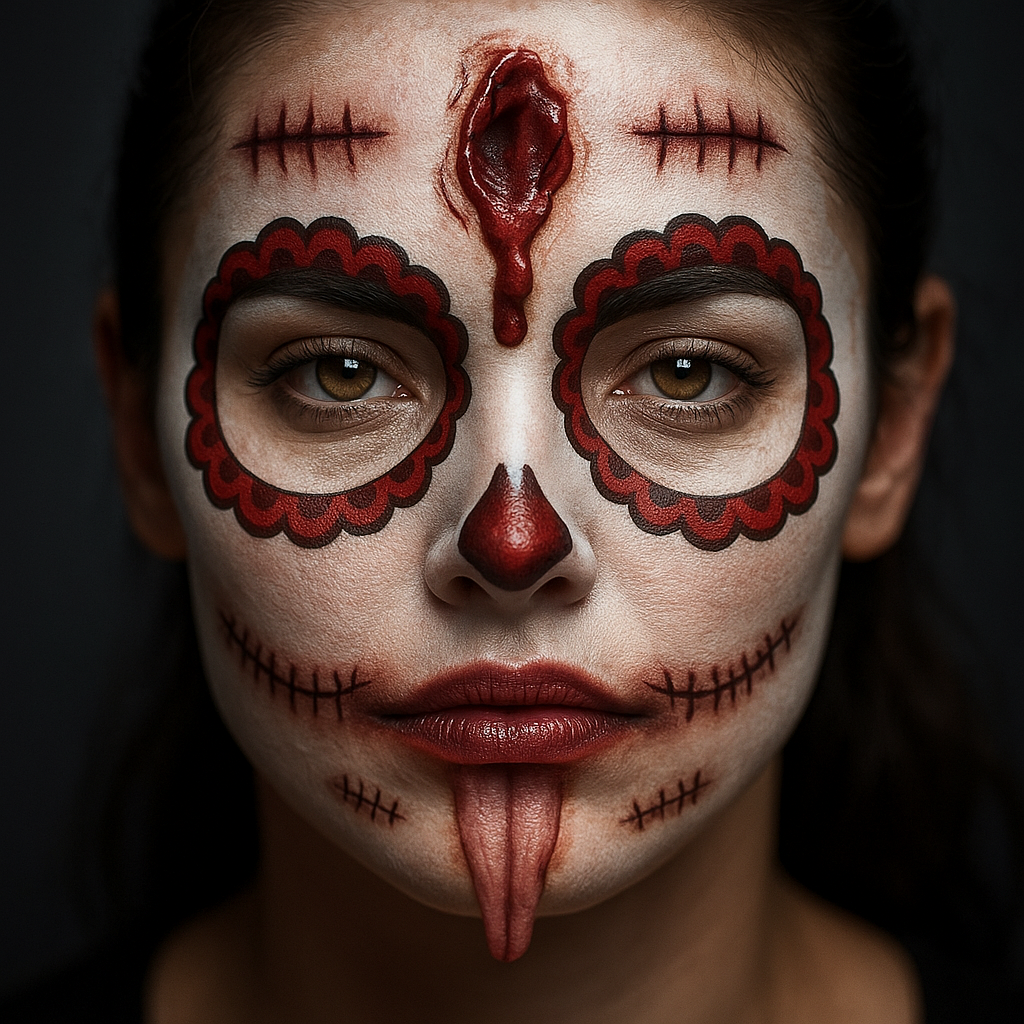 NUEVO SkullArt Makeup - Tatuaje Temporal Catrina